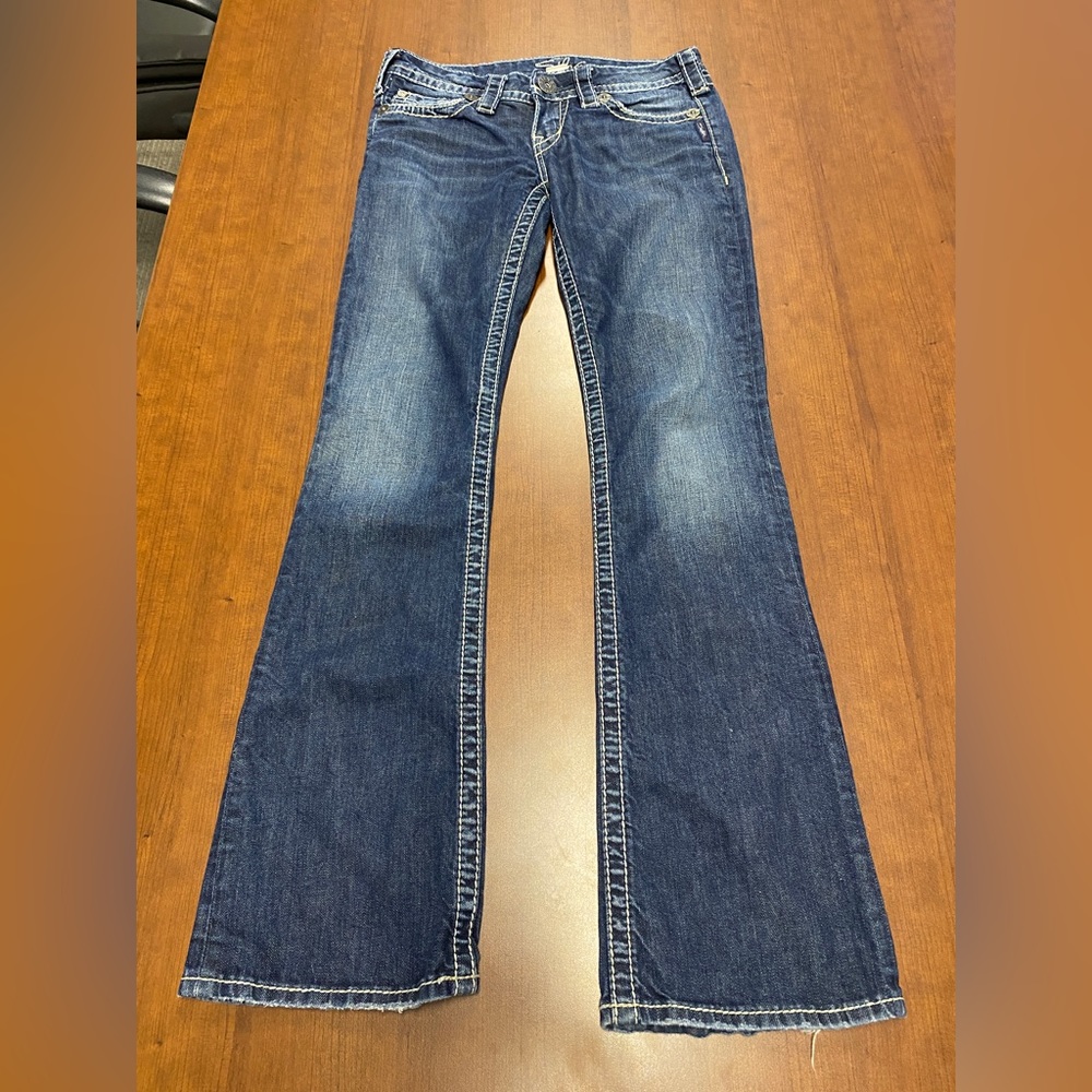 Silver Pioneer Bootcut Jeans Size 25